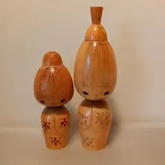 山岸梅好作 こけし 2体セット 木工芸品 - メルカリ