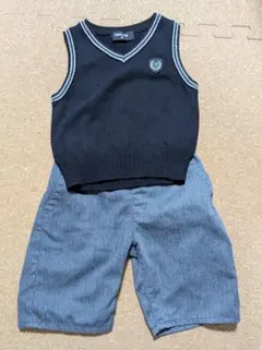 入園式　COMME CA ISM　フォーマル　 ベスト　ショートパンツ　90cm