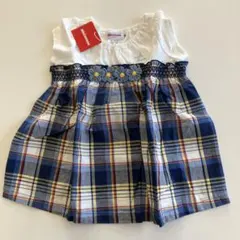 【新品未使用】MIKI HOUSE 半袖ワンピース 80センチ