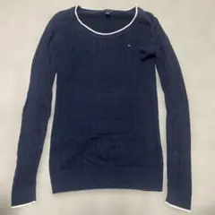 Tommy Hilfiger ネイビー 長袖ニット XS