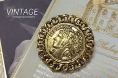 vintage ヴィンテージ フランス共和国 コインデザイン スカーフクリップ