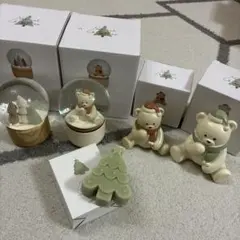 3coinsナチュラルクリスマスシリーズ、スノードーム、オブジェ、キャンドル美品