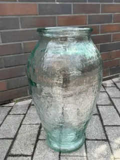 大きいガラス花瓶　壺　フラワーベース　イタリア製　高さ46cm