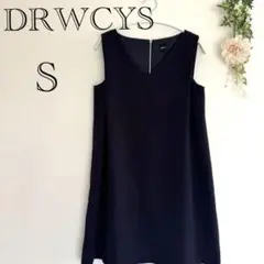 DRWCYS✨ストレッチ ノースリーブ ワンピース 紺 ネイビー 1のサムネイル