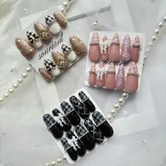 【即購入可能】千鳥柄 ネイルチップ