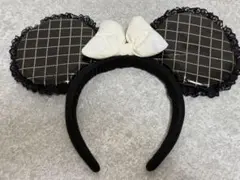 ミニー　チェックレース　カチューシャ