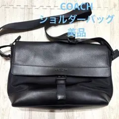 COACH ブラック ショルダーバッグ　メンズ