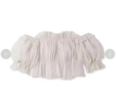 SNIDEL スナイデル ボリュームギャザーフリルオフショルブラウス