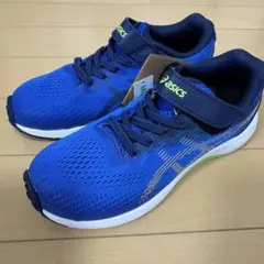 asics 青 スニーカー 20.5cm レーザービーム