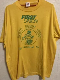 JERZEES Tシャツ XL ビンテージ 90s イエロー　両面プリント