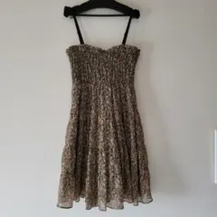 花柄ノースリーブミニワンピース