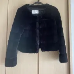 CECIL McBEE フェイクファーショートコート ブラック Mのサムネイル
