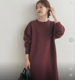 URBAN RESEARCH 長袖 ニットワンピース ボルドー11,000円