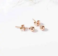 ステンレス ボールピアス 丸玉ピアス1セット (2点) No.104