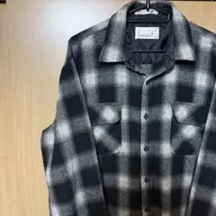 60s Cascade 長袖シャツ オンブレチェック ウール