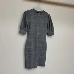 H&M チェック柄 半袖ワンピース XS