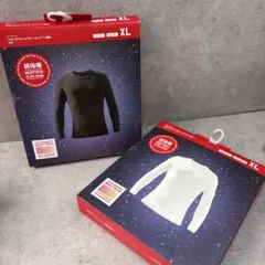 未開封！HEATTECH 超極暖 長袖シャツ XL ブラック　ホワイトセット