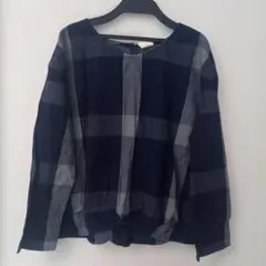 チェックオーバーブラウス