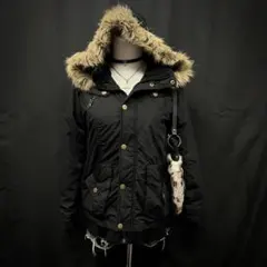 平成ギャル　y2k グランジ　ファー付き　モッズコート　ギミック　ダークコア