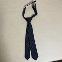 COMME CA ISMブラックストライプ ドット　キッズネクタイ