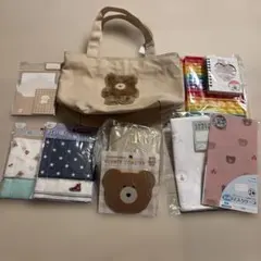 クマ刺繍トートバッグセット