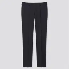 美品 ユニクロ 感動パンツ（ウルトラライト・ウールライク） ネイビー w91