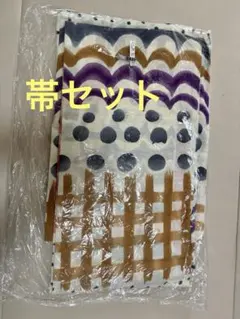 ツモリチサト　浴衣 パッチワーク風デザイン 帯セットのサムネイル