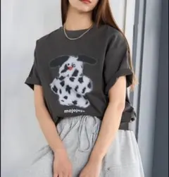 PUBLUX mojojojo プリントTシャツ チャコールグレーのサムネイル