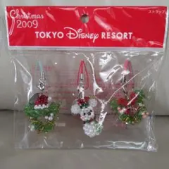 激レア　東京ディズニーリゾート　　　　　2009　クリスマス限定　ストラップ