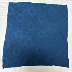 ダークブルー 花柄 風呂敷 正方形