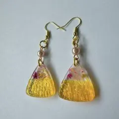 ≪187 オレンジ≫レジンピアス 400円 - メルカリ