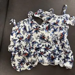 リンクコーデ 花柄80cmセットアップと110cmワンピース