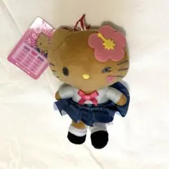 マスコットポーチ ギャル2 ハローキティ ブラウン 日焼けキティ