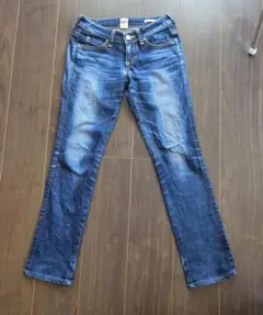 Miss EDWIN　ミスエドウィン　ストレートデニム ダークブルー