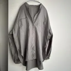 Dessin【デッサン】長袖　ブラウス　シャツ　グレー　綺麗め　サイズ2 美品✨のサムネイル