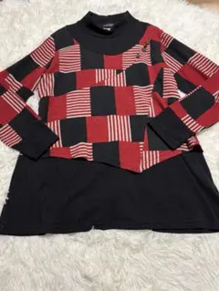 Lascolina ラスコリナス　チェック柄 タートルネックセーター