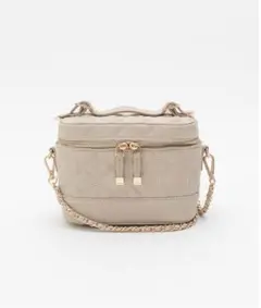 【RANDA】キルティング2WAYバニティバッグ クリーム