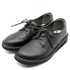 美品 ing イング レースアップシューズ S 本革 ブラック スリッポン