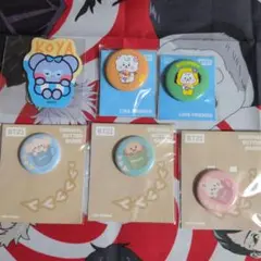 BT21 缶バッジ　缶バッチ　ステッカー　シール