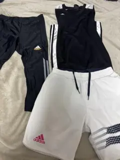 adidas タンクトップとショートパンツ等3点セット