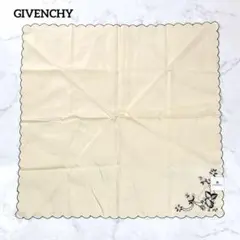 新品タグ付♡ジバンシー ハンカチ 花柄 刺繍 ベージュ エレガント スカラップのサムネイル