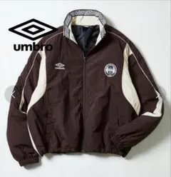 UMBRO アンブロ 中綿ジャケット M ブラウン 刺繍ロゴ ナイロンジャケット