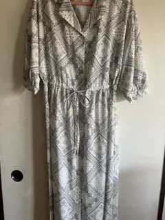 GU 幾何学柄　シャツワンピース　L 美品