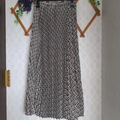 チェック柄 プリーツロングスカート