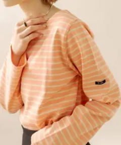 美品　mline ボーダー背中開きトップス