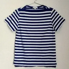 HYKE 半袖 Tシャツ 青と白のストライプ サイズ1のサムネイル