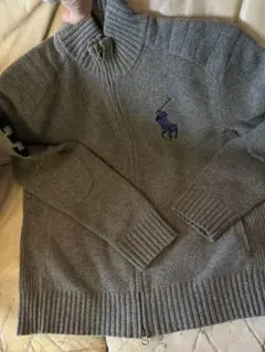 Ralph Lauren グレー ジップアップセーター　L新品未使用