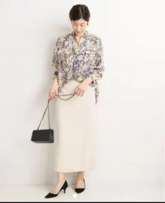 VERMEIL par iena 豹花プリント スタンドカラーブラウスのサムネイル