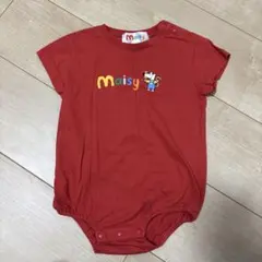 Maisy 赤い半袖ロンパース 70-80