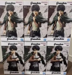 進撃の巨人 グランディスタ リヴァイ エレン 各３個　計６個セット